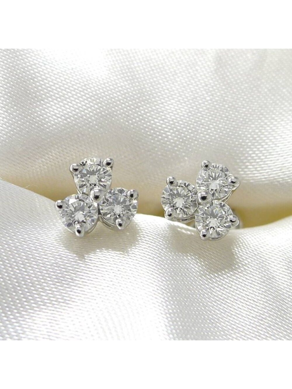 Tiffany & Co Aria Diamond Earrings Platinum